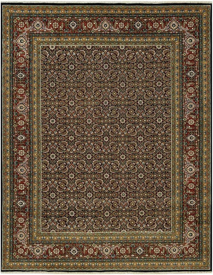 Blue Denser Weave All Over Fish Pattern Heritta Design Soft Vibrant Wool Hand Knotted Rug(7'10"x10')