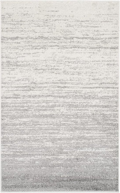 SAFAVIEH Area Rug 3x5 - Adirondack Collection - Ivory & Silver, Modern Ombre Design, Non Shedding & Easy to Clean, Ideal for Living Room, Bedroom, Office, Dining Space (ADR113B)