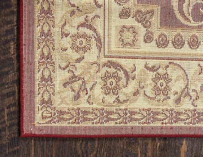 Unique Loom Versailles Collection Traditional Classic Medallion Floral Motif Area Rug (2' 7 x 10' 0 Runner, Burgundy/ Ivory)
