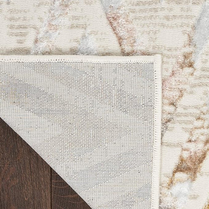 Nourison Home Glam Multicolor 3'11" x 5'11" Area Rug - Easy Clean, Non Shedding, Bed Room, Living Room, Dining Room, Kitchen (4' x 6')