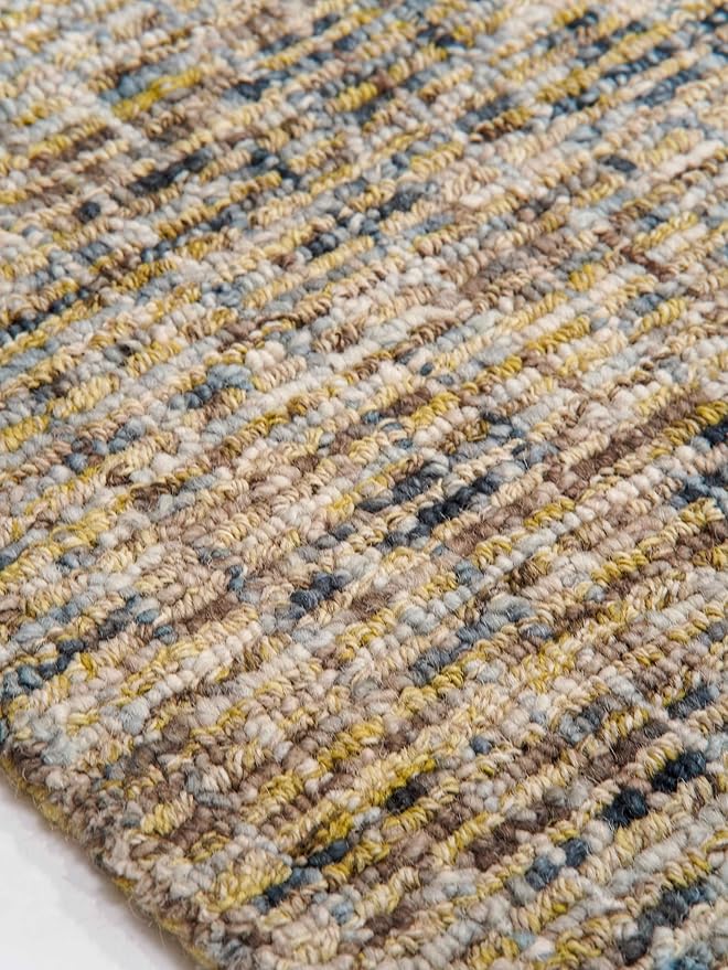 Hand Tufted Wool ECO-Friendly Area Rugs - 5'x8', Rectangle Shape, Light Green, Solid Plain Design, High Pile Handmade Anti Skid Area Rugs for Living Room, Bed Room (KWC111)