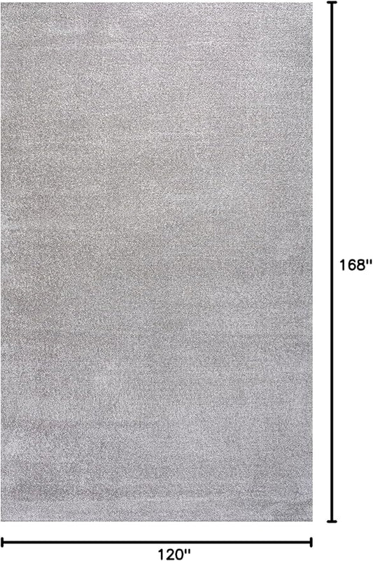 JONATHAN Y Haze Solid Low-Pile Light Gray Indoor Area Rug 10x14, Coastal,Bohemian,Minimalist,Classic, Easy-Cleaning for Living Room,Bedroom,Kitchen,Pet Friendly,Non-Shedding (SEU100K-14)