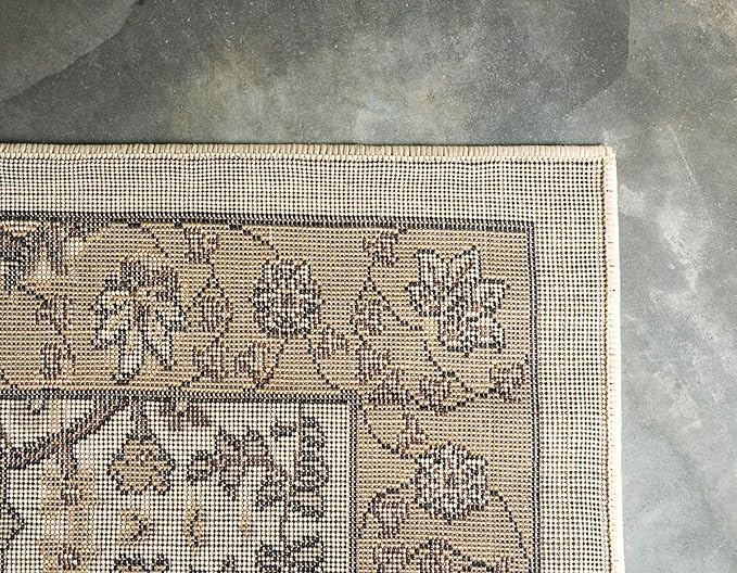Unique Loom Espahan Collection Area Rug - Cape Cod (7' 10" x 10' Rectangle, Ivory/ Beige)