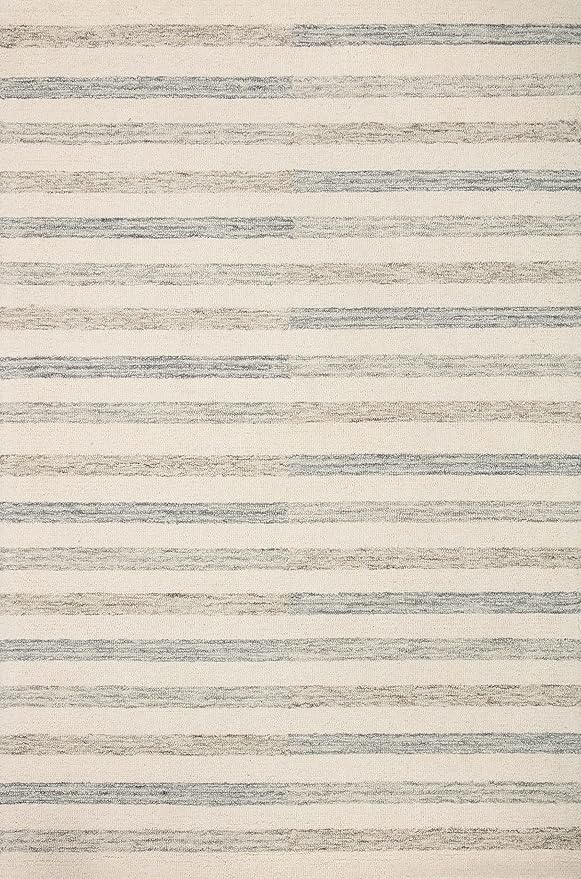 Loloi Chris Loves Julia Chris Collection CHR-05 Ivory/Slate 3'-6'' x 5'-6'', .50" Pile Height, Accent Rug