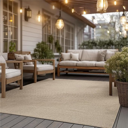 Bedsure 6x9 Faux Wool Area Rugs for Living Room, Machine Washable Carpet, Non-Slip Backing, Pet Friendly Throw Rug for Bedroom Dining Room, Natural Ivory