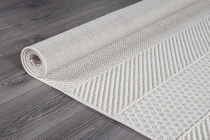 Beverly Rug Micro Loop Area Rug White 8x10 Modern Luxury Soft Boho Geometric Durable Indoor Area Rugs for Living Dining Room Office Stain Resistant Non Shedding Casual Indoor Carpet White 8 x 10