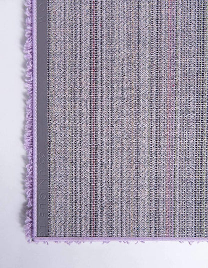 Unique Loom Solid Shag Collection Area Rug (4' 1" x 6' 1" Rectangle, Lilac)