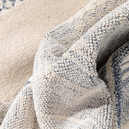 Well Woven Harlow Collection Briar Light Blue - Modern Tribal Minimalist Geometric 8x10 Area Rug - Ideal for Living Room, Dining Room & Bedroom - Durable, Stain Resistant & Easy to Clean