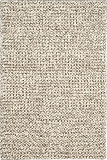 SAFAVIEH Area Rug 4x6 - Natura Collection - Beige, Handmade Wool Blend, Textured Design, Ideal for Living Room, Bedroom, Dining Space (NAT620B)