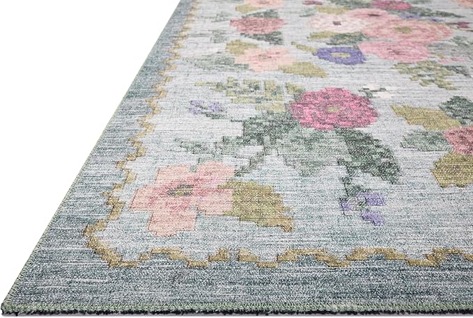 Loloi Rifle Paper Co. Rosa Collection RSA-02 Sky 2'-3" x 3'-9" Accent Rug