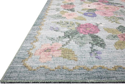 Loloi Rifle Paper Co. Rosa Collection RSA-02 Sky 2'-6" x 7'-6" Runner Rug