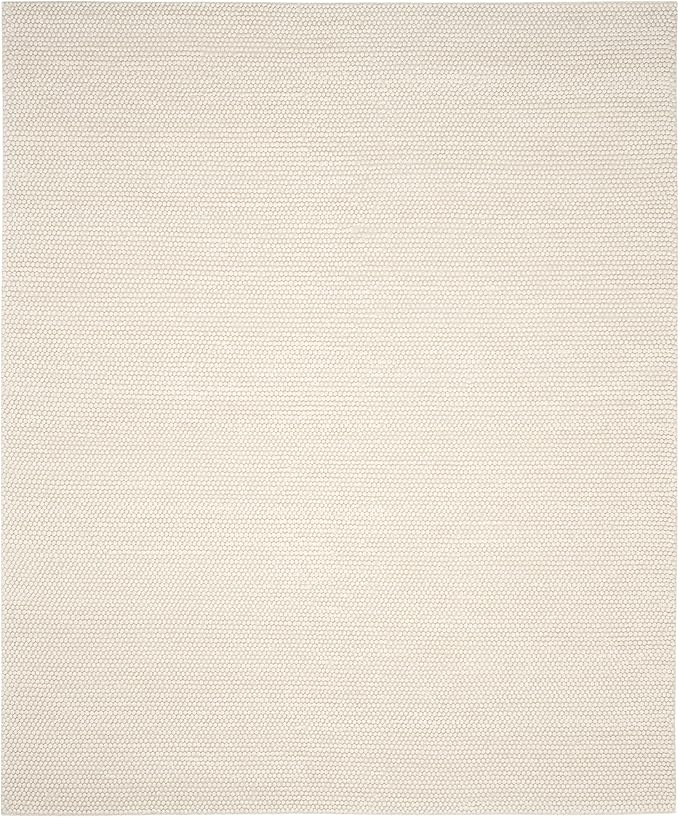 SAFAVIEH Area Rug 10x14 - Natura Collection - Large - Ivory, Handmade Wool Blend, Textured Design, Ideal for Living Room, Bedroom, Dining Space (NAT620A)