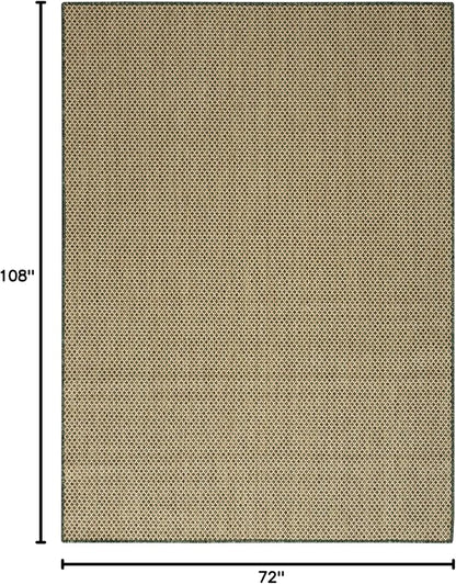 Nourison Home Courtyard Green 6' x 9' Area Rug - Easy Clean, Non Shedding, Bed Room, Living Room, Dining Room, Kitchen (6' x 9')