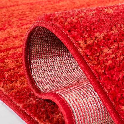 SAFAVIEH Adirondack Collection Runner Rug - 2'2" x 9', Red & Grey, Modern Ombre Design, Non Shedding & Easy to Clean, Ideal for Hallway, Foyer, Kitchen, Entryway, Bedroom (ADR113Q)