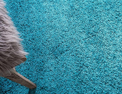 Unique Loom Solid Shag Collection Area Rug (6' 1" x 9' Rectangle, Deep Aqua Blue)