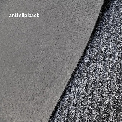 English Home Custom Size Non Slip Striped Design Durable Anti Slip Back Tough Pile Runner Rug for Hallway, Outdoor, Indoor, Commercial, Residential, Pool, Office (Dark Gray, 26" x 14')