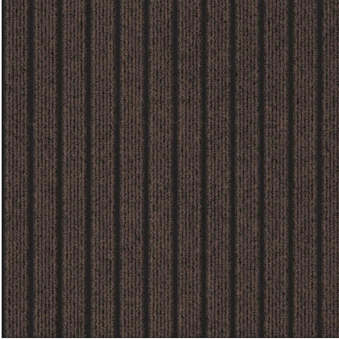 Ottomanson 2'7" x 35' Hallway Runner with Scraper Pile - Extra Durable Non-Slip Rug Mat for Indoor & Outdoor Use - Ideal for Kitchen, Entryway & Garage - High-Traffic Carpet, Brown