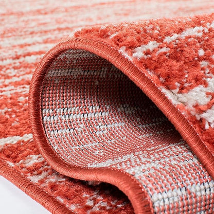 SAFAVIEH Adirondack Collection Accent Rug - 4'5" x 6'5", Orange & Grey, Modern Ombre Design, Non Shedding & Easy to Clean, Ideal for Living Room, Bedroom, Office, Dining Space (ADR113P)