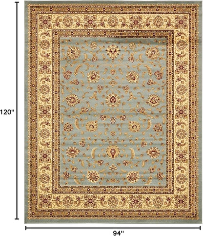 Unique Loom Voyage Collection Traditional Oriental Classic Intricate Design Area Rug (8' 0 x 10' 0 Rectangular, Light Blue/Gold)