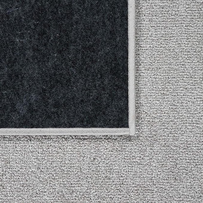 Paco Home Solid Area Rug in Silver Modern Plain Design, Size: 4' x 5'7"