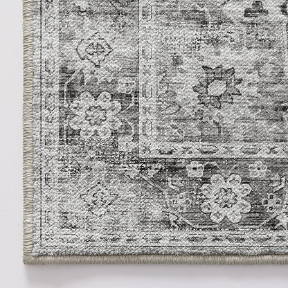 LUMI Washable Area Rug 5x8 for Living Room, Ultra Soft Stain Resistant Carpet with Non Slip Rubber Backing, Non-Shedding Low Pile Rugs for Bedroom, Dining Room, Indoor, Office