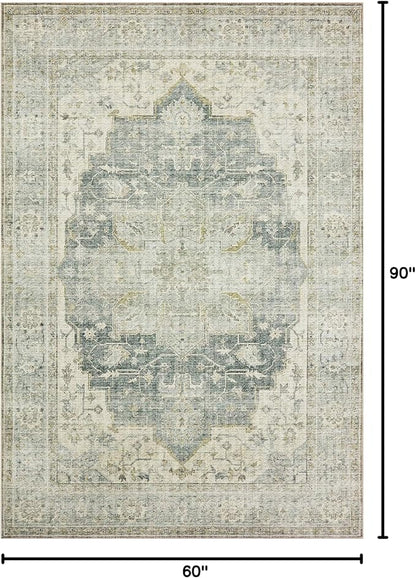 Loloi II Skye Collection SKY-12 Charcoal/Dove 5'-0" x 7'-6" Area Rug