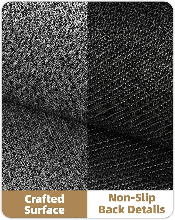 Color&Geometry Ultra Thin Indoor Door Mat Non Slip Rubber Backed Dirt Trapper 36"x56"(Rolled-up NO Creases), Rugs for Entryway, Front Door Mat Indoor Washable Low-Profile Entry Mat, Grey