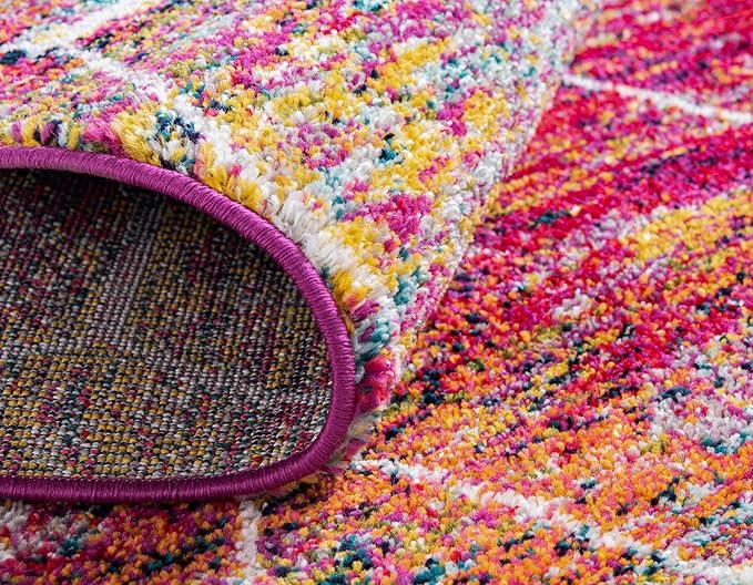 Unique Loom Trellis Frieze Collection Area Rug - Geometric (8' x 11', Multi/ Ivory)
