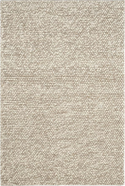 SAFAVIEH Area Rug 3x5 - Natura Collection - Beige, Handmade Wool Blend, Textured Design, Ideal for Living Room, Bedroom, Dining Space (NAT620B)