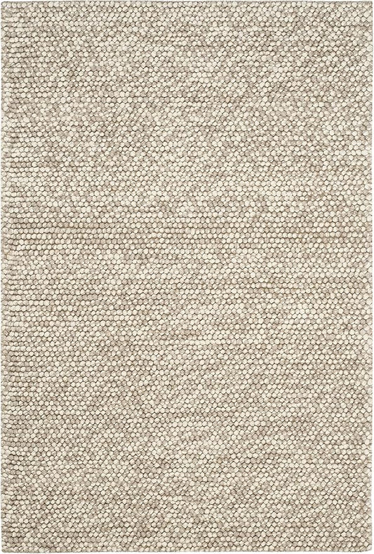 SAFAVIEH Area Rug 3x5 - Natura Collection - Beige, Handmade Wool Blend, Textured Design, Ideal for Living Room, Bedroom, Dining Space (NAT620B)