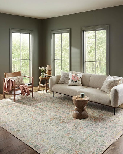 Loloi Rifle Paper Co. Maison Collection MAO-07 Khaki 2'-6" x 12'-0", .19" Pile Height, Runner Rug
