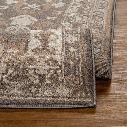 LUXE WEAVERS Moroccan Floral Beige 9x12 Area Rug for Living Room