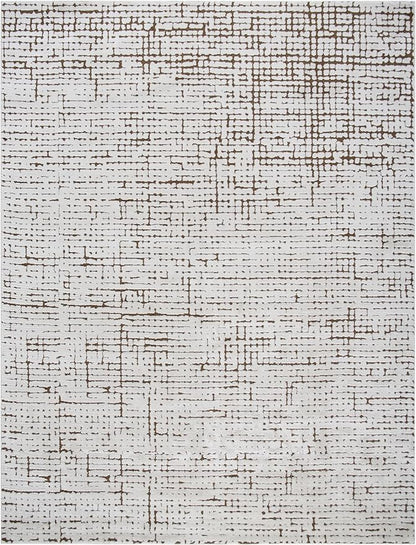 Livabliss x Our PNW Home Cascade Minimalist Area Rug, 9'2" x 12', Brown