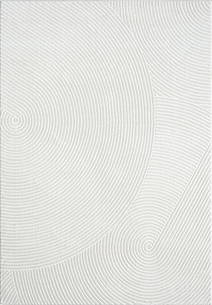 Abani Cream Area Rug for Living Room, Bedroom - Zen Reiki Pattern- 5 x 8 -Durable & Easy to Clean
