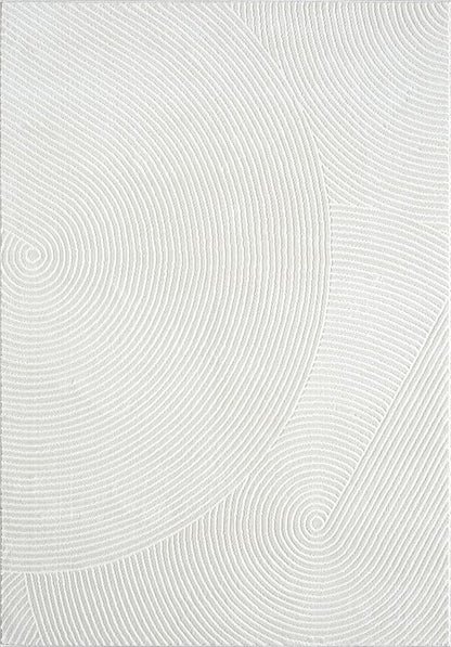 Abani Cream Area Rug for Living Room, Bedroom - Zen Reiki Pattern- 4 x 6 -Durable & Easy to Clean