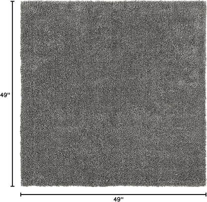 Unique Loom Solo Collection Area Rug - Calabasas (4' 1" Square, Gray)