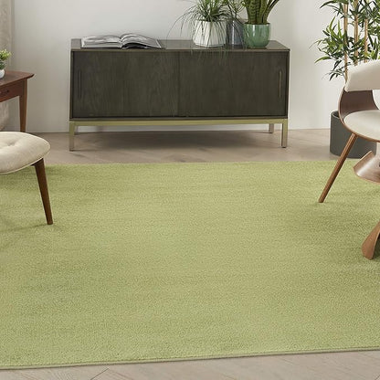 Nourison Home Nourison Essentials Green 7' x Square Area Rug - Easy Clean, Non Shedding, Bed Room, Living Room, Dining Room, Kitchen (7' x Square)