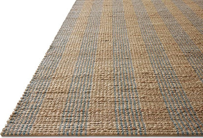 Loloi Chris Loves Julia Judy Collection JUD-04 Natural/Sky 8'-6" x 11'-6" Area Rug