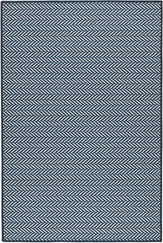 Dash and Albert Herringbone Machine Washable Area Rug - 2' x 3' Navy - Geometric Accent Rug - Anti-Slip Backing, Lightweight, Machine Washable, High Traffic Areas Kitchen, Mudroom, Laundry Room