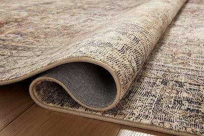 Loloi Amber Lewis Morgan Collection MOG-01 Sunset/Ink 5'-0" x 7'-0" 38" Thick Area Rug feat. CloudPile, Neutral, Room Décor, Vintage Inspired, Livingroom, Bedroom, Dining Area