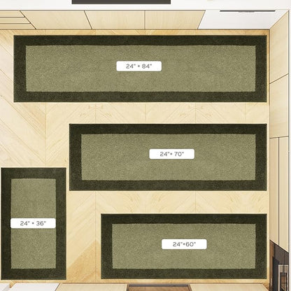 Machine Washable Throw Rug 24" x 36", Non Slip Kitchen Mat for Floor, Absorbent Entryway Rug for Kitchen, Bathroom, Door