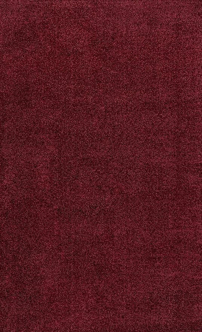 Eyely UES100Q-4 Supersoft Haze Solid Low-Pile Indoor Area Rug Casual;Contemporary;Solid;Traditional, Bedroom, Kitchen, Living Room, Easy-Cleaning, Non-Shedding, 4 X 6, Dark Red