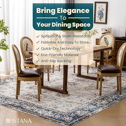Istana Large Rug 9x12 - Multi Colors Living Room Rug Colorful - 12x9 Area Rug - Stain Resistant 12x9 Rugs for Living Room - Eco-Friendly Natural Fiber Rugs 9x12 - Large Boho Area Rug