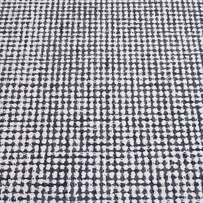 Hand-Tufted 100% Wool Pile Area Rug – Geometric Textured Grid Check Pattern – Thick and Durable Floor Carpet for Bedroom, Living Room, Kids Room, and Dining Area (Charcoal Gray, 10' Round)