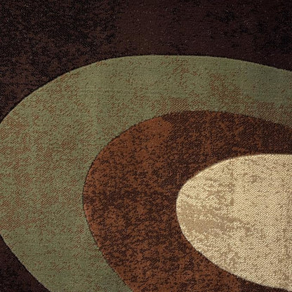 Home Dynamix Tribeca Slade Contemporary Abstract Area Rug, Brown/Green, 5'2"x7'2"