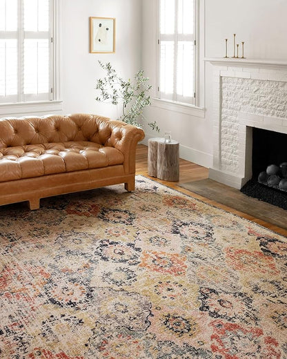Loloi Jocelyn Collection JOC-07 Khaki/Multi 7'-10" x 10' .38" Thick Area Rug