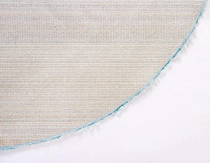 Unique Loom Davos Shag Collection Area Rug - Solid (7' 10" Round, Aqua)