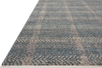 Loloi Angela Rose Ember Collection EMB-03 Blue/Beige 2'-7" x 7'-6" Runner Rug