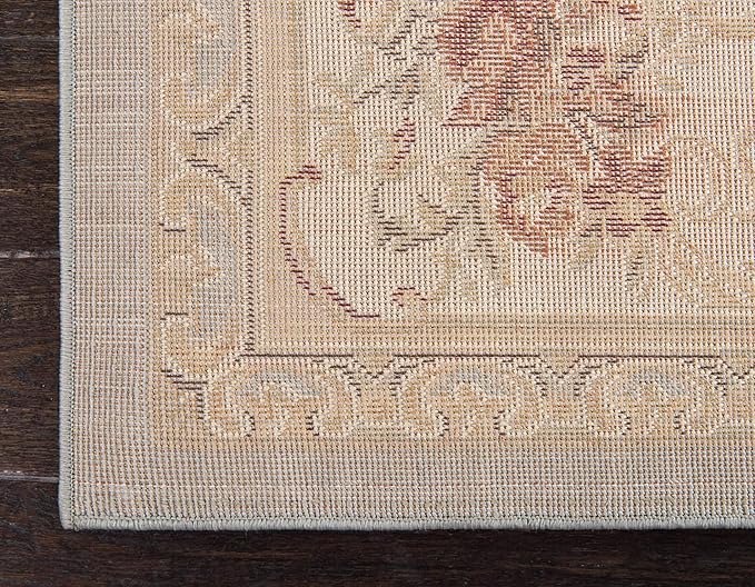 Unique Loom Versailles Collection Traditional Classic Floral Motif Area Rug (8' 0 x 10' 0 Rectangular, Slate Blue/ Ivory)