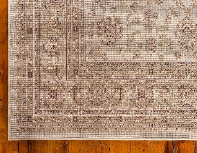 Unique Loom Voyage Collection Traditional Oriental Classic Intricate Design Area Rug (2' 2 x 6' 0 Runner, Ivory/Gold)